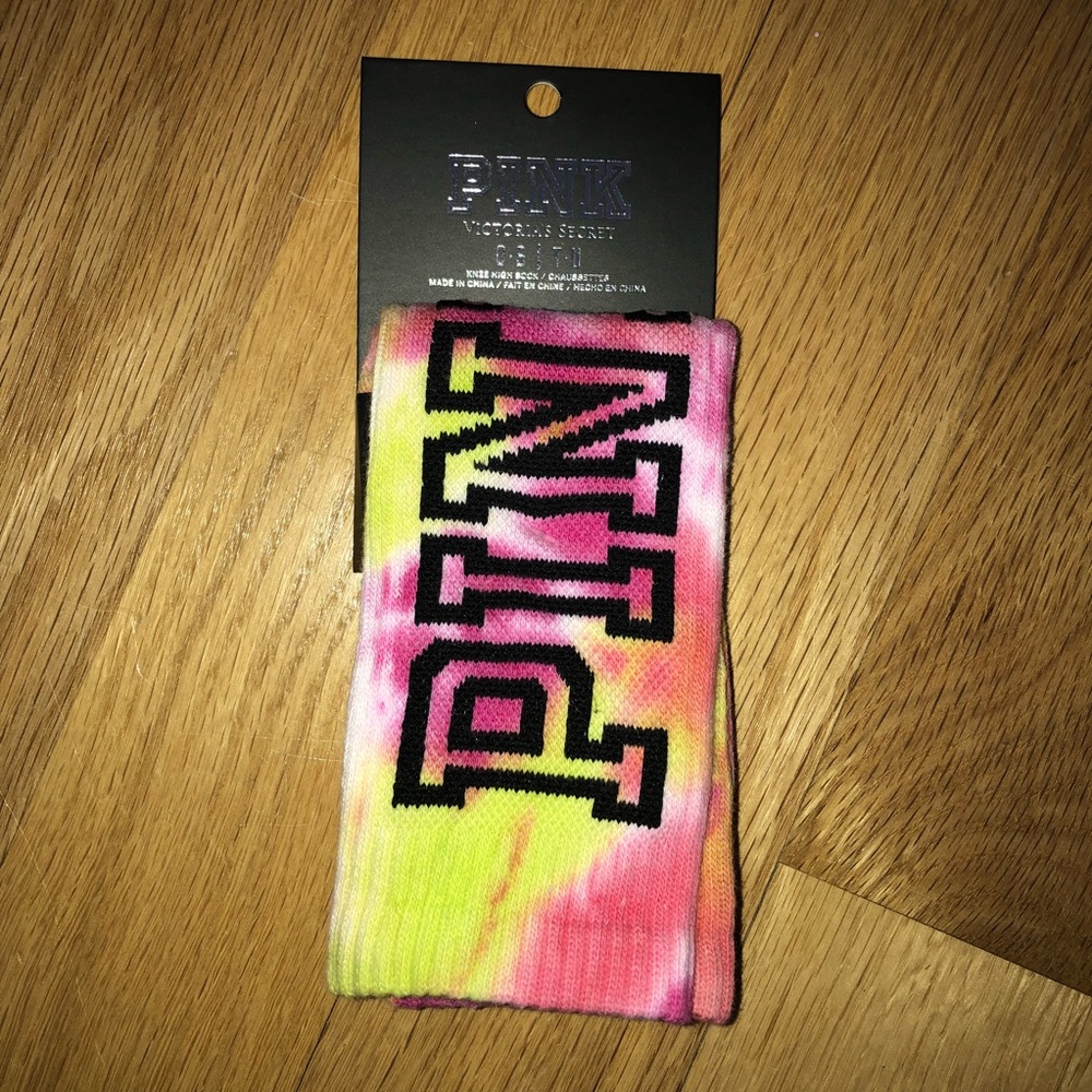 Brand New PINK Tie Dye Knee High Socks